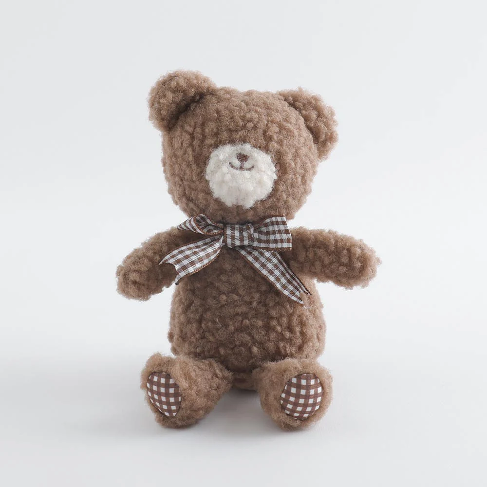 Bear Gingham Check Ribbon Plush - Image 2