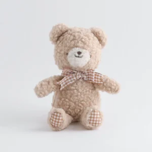Bear Gingham Check Ribbon Plush