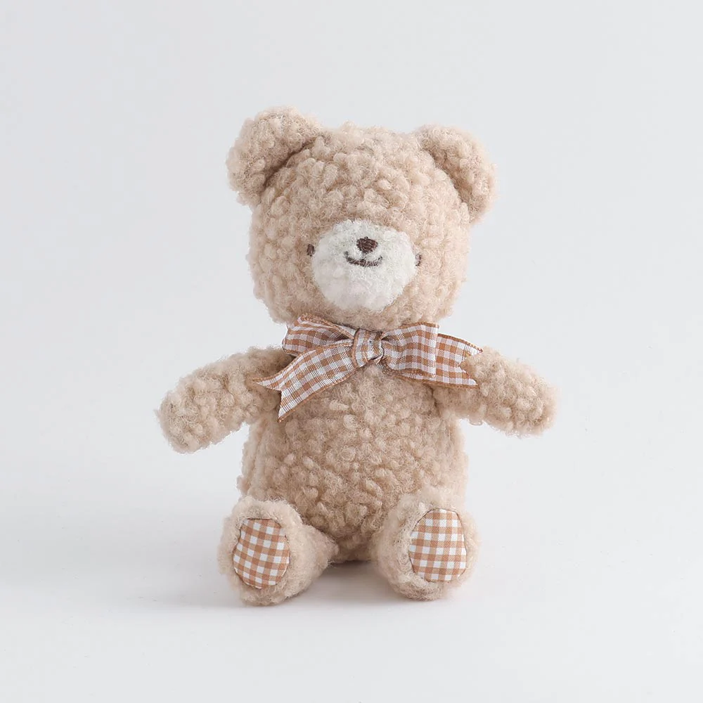 Bear Gingham Check Ribbon Plush