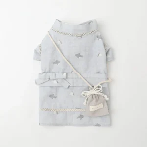 Cool insect repellent shark pattern jinbei + drawstring pouch SET (size M)