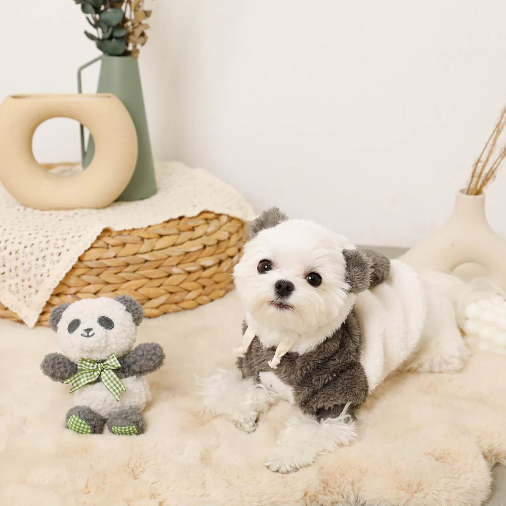 Panda Gingham Check Ribbon Plush - Image 2